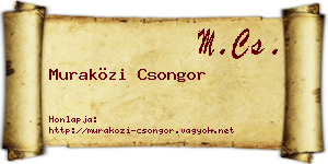Muraközi Csongor névjegykártya
